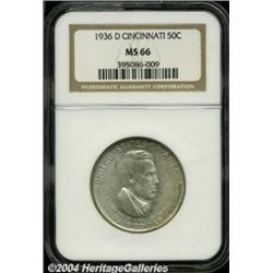 1936-D 50C Cincinnati MS66 NGC. Light dusky