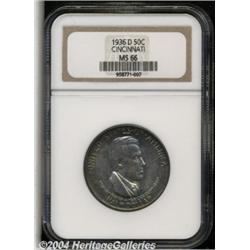 1936-D 50C Cincinnati MS66 NGC. Pleasing