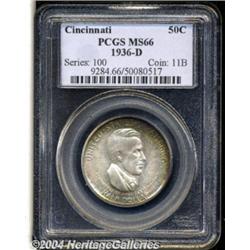 1936-D 50C Cincinnati MS66 PCGS. Beautiful