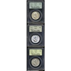 1936 SET Cincinnati PDS Set MS65 to MS66 PCGS.