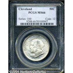 1936 50C Cleveland MS66 PCGS. The nearly