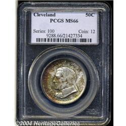 1936 50C Cleveland MS66 PCGS. Splashes of