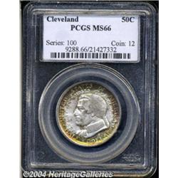 1936 50C Cleveland MS66 PCGS. Deep golden and