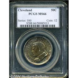 1936 50C Cleveland MS66 PCGS. A blend of