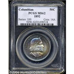 1892 50C Columbian MS62 PCGS. A more