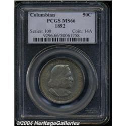 1892 50C Columbian MS66 PCGS. An explosion of