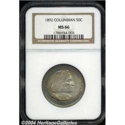 1892 50C Columbian MS66 NGC. FS-000.5. The 92