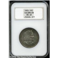 1893 50C Columbian MS65 NGC. Rich