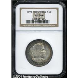 1893 50C Columbian MS66 S NGC. Golden-brown