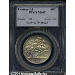 1935 50C Connecticut MS65 PCGS. Lightly and