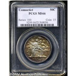 1935 50C Connecticut MS66 PCGS. The obverse is