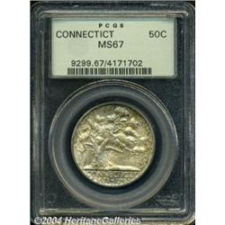 1935 50C Connecticut MS67 PCGS. Fully struck