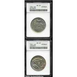 1936 50C Delaware MS63 ANACS, original apricot