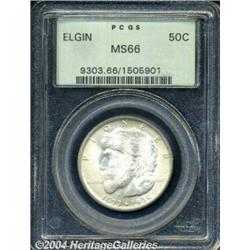 1936 50C Elgin MS66 PCGS. Pleasing light-gray