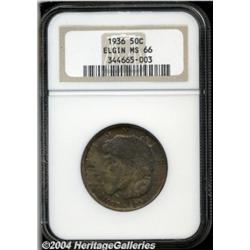 1936 50C Elgin MS66 NGC. A mixture of