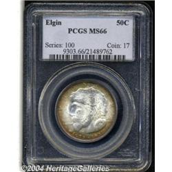 1936 50C Elgin MS66 PCGS. Russet-crimson