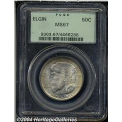1936 50C Elgin MS67 PCGS. Bright, glowing mint