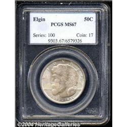 1936 50C Elgin MS67 PCGS. Fully struck with