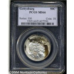 1936 50C Gettysburg MS66 PCGS. A large splash