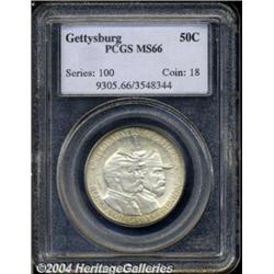 1936 50C Gettysburg MS66 PCGS. Pale lilac