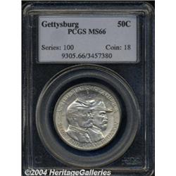 1936 50C Gettysburg MS66 PCGS. Mostly
