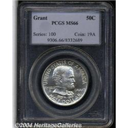 1922 50C Grant no Star MS66 PCGS. Frosty white