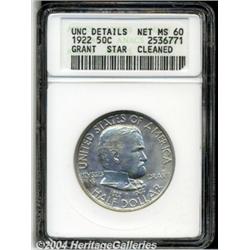 1922 50C Grant with Star--Cleaned--ANACS. Unc