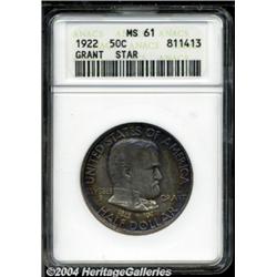 1922 50C Grant with Star MS61 ANACS. Lilac and