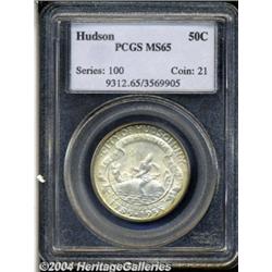 1935 50C Hudson MS65 PCGS. Lightly toned with