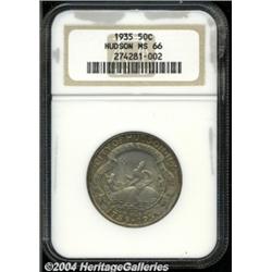 1935 50C Hudson MS66 NGC. Rich apricot and