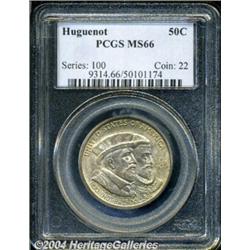 1924 50C Huguenot MS66 PCGS. Medium gray-gold