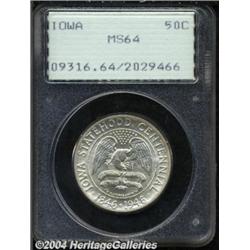 1946 50C Iowa MS64 PCGS. Fully struck and
