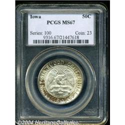 1946 50C Iowa MS67 PCGS. Toned a