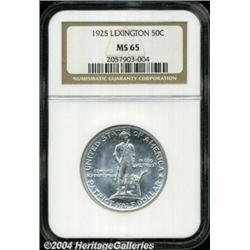 1925 50C Lexington MS65 NGC. Solidly struck