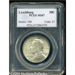 1936 50C Lynchburg MS67 PCGS. Lightly toned in