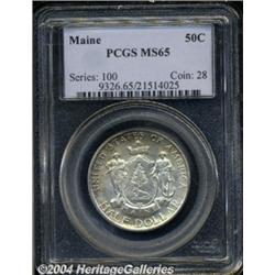 1920 50C Maine MS65 PCGS. A light film of