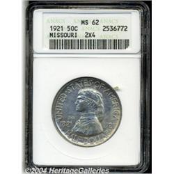 1921 50C Missouri 2x4 MS62 ANACS. One of the