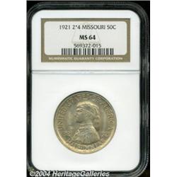 1921 50C Missouri 2x4 MS64 NGC. Well struck