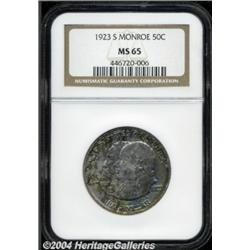 1923-S 50C Monroe MS65 NGC. Splashes of gold,