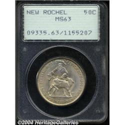1938 50C New Rochelle MS63 PCGS. Boldly struck