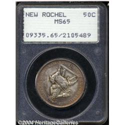 1938 50C New Rochelle MS65 PCGS. Mostly