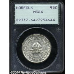 1936 50C Norfolk MS64 PCGS. Just a hint of