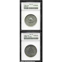 1936 50C Norfolk MS65 ANACS, unabraded,
