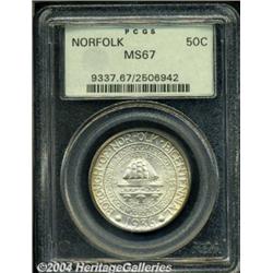 1936 50C Norfolk MS67 PCGS. Fully struck with