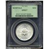Image 1 : 1936 50C Norfolk MS67 PCGS. Untoned, satiny,