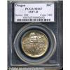 Image 1 : 1937-D 50C Oregon MS67 PCGS. Mottled gold,