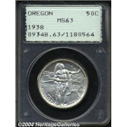 1938 50C Oregon MS63 PCGS. Well struck with