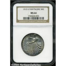 1915-S 50C Panama-Pacific MS64 NGC. Freckles