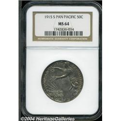 1915-S 50C Panama-Pacific MS64 NGC. Light
