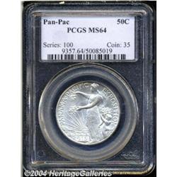1915-S 50C Panama-Pacific MS64 PCGS. This